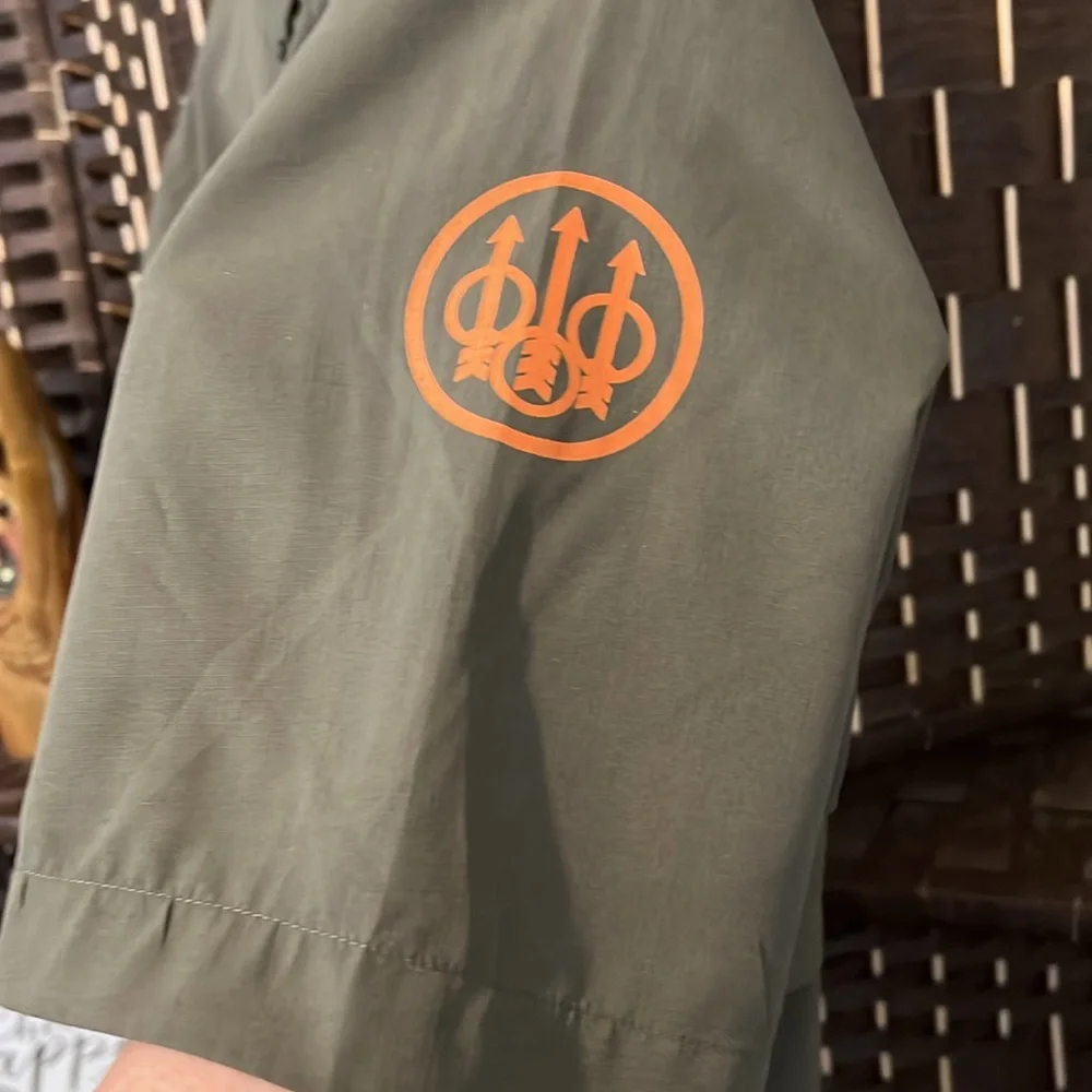 BERETTA Men’s Buzzi Shooting Tactical Short Sleeve Shirt Size Large Army Green - Picture 5 of 9